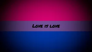 Bi Flag Love Is Love Wallpaper