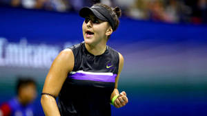 Bianca Andreescu Clenching Her Fist Wallpaper