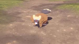 Bibarel Middle Of Pathway Wallpaper