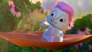 Bibble Character In Flower Garden Wallpaper