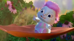 Bibble Character In Flower Garden Wallpaper