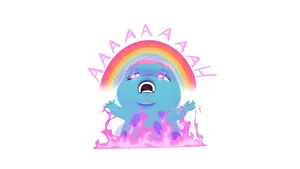 Bibble Screaming Rainbow Wallpaper