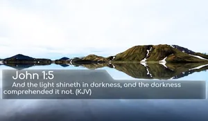 Bible Verse John 1:5 Mountain Wallpaper