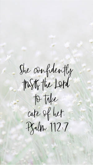 Bible Verse Psalm 112:7 Wallpaper