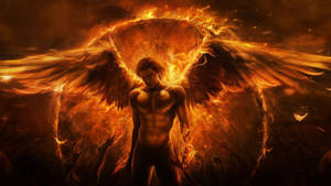 Biblical Fire Angel Wallpaper