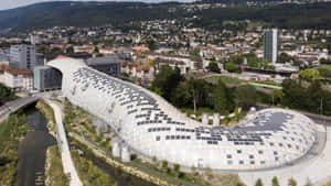 Biel Bienne Center Aerial View Wallpaper