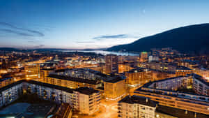 Biel Bienne Cityscapeat Dusk Wallpaper