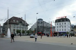 Biel Bienne Cityscapewith Campari Sign Wallpaper