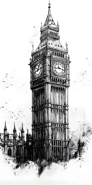 Big Ben London Sketch Wallpaper
