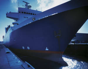 Big Boat At The Docks Wallpaper