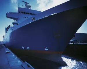 Big Boat At The Docks Wallpaper