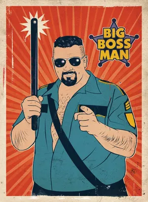 Big Boss Man Retro Poster Wallpaper