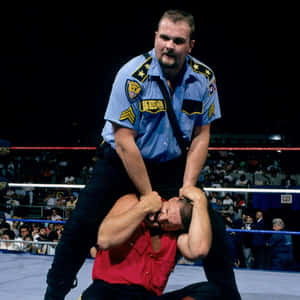 Big Boss Man Wrestling Match Wallpaper