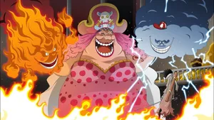 Big Mom Appears Before Her Grandchildren With A Smile Wallpaper