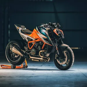 Big Orange Motorcycle [wallpaper] Wallpaper