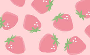 Big Pastel Strawberry Wallpaper