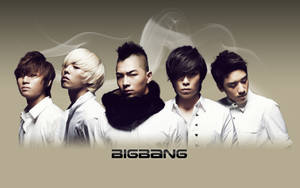 Bigbang Poster With White Smoke Wallpaper