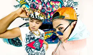 Bigbang Taeyang And Gd Colorful Art Wallpaper