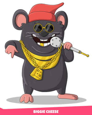 Biggie Cheese Cartoon Rapper Illustration Wallpaper