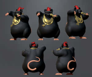 Biggie Cheese Character Poses Wallpaper