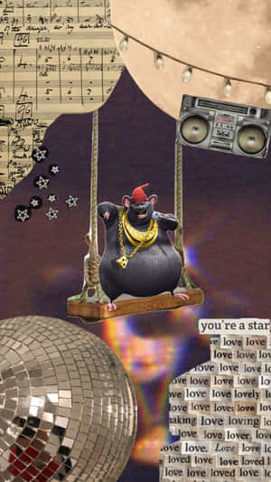 Biggie Cheese Disco Party Wallpaper