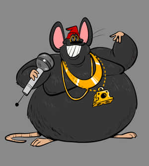 Biggie Cheese Rapping Cartoon Character Wallpaper