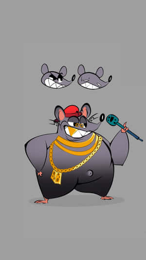 Biggie Cheese Rapping Cartoon Character Wallpaper