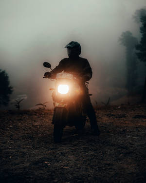 Bike Lover In The Fog Wallpaper