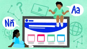 Bilingual Learning Tab Art Wallpaper