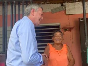 Bill De Blasio Meets A Local Wallpaper