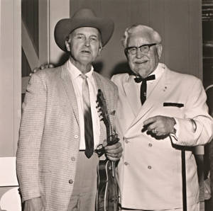 Bill Monroe With Colonel Sanders 1950s Wallpaper