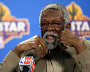 Bill Russell Addressing All Star Nba Gathering Wallpaper