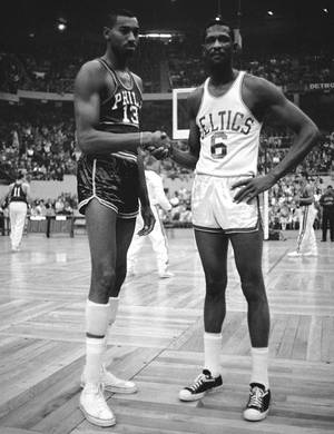 Bill Russell Boston Celtics Wilt Chamberlain Philadelphia Warriors Wallpaper