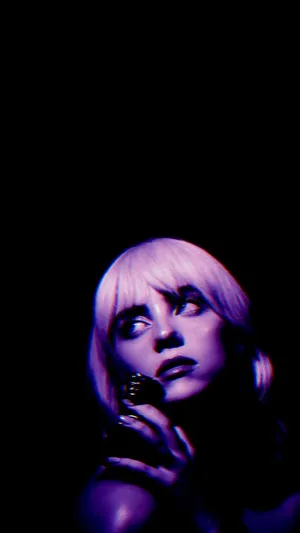 Billie Eilish In An Ethereal, Purple Filled World Wallpaper