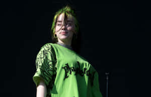 Billie Eilish Smiling Brightly Wallpaper