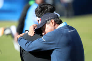 Billy Andrade Hugging Y. E. Yang Wallpaper