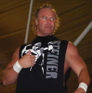 Billy Gunn In A Black Printed Shirt Wallpaper