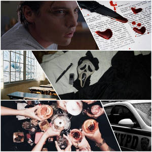 Billy Loomis Scary Scene Collage Wallpaper