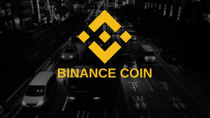 Binance Coin Logo On Road Wallpaper