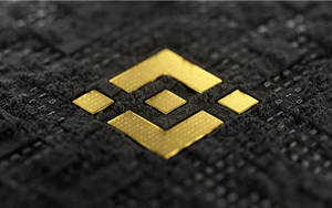 Binance Golden Metal Logo Wallpaper