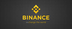 Binance Logo And Tag Line Wallpaper