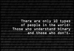 Binary Humor Quote Wallpaper