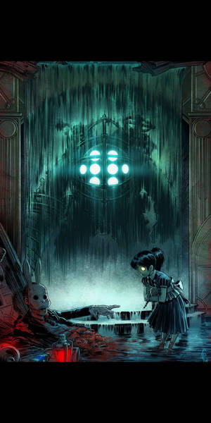 Bioshock Eleanor Creepy Graphic Phone Wallpaper Wallpaper