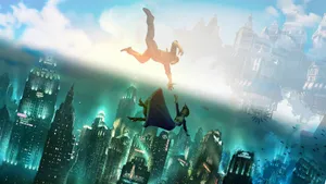 Bioshock Infinite Falling Characters Wallpaper
