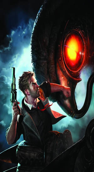 Bioshock Infinite Iphone Booker Against Songbird Wallpaper