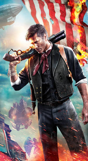 Bioshock Infinite Iphone Fearless Booker Wallpaper