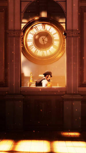 Bioshock Infinite Iphone Golden Clock Wallpaper