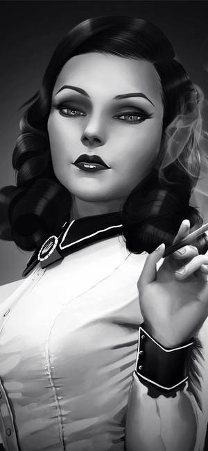 Bioshock Infinite Iphone Monochrome Elizabeth Wallpaper