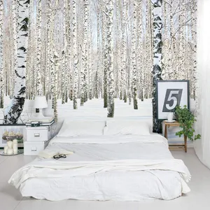 Birch Forest Mural Bedroom Wallpaper