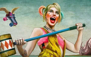 Birds Of Prey Harley Quinn Painting Wallpaper